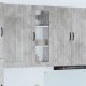 Sonata H Горен кухненски шкаф с рафт Циментено сиво 40 x 31 x 100 см