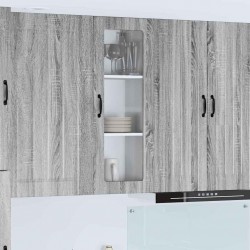 Sonata H Горен кухненски шкаф с рафт Сив Сонома 40 x 31 x 100 см - Bucătării modulare