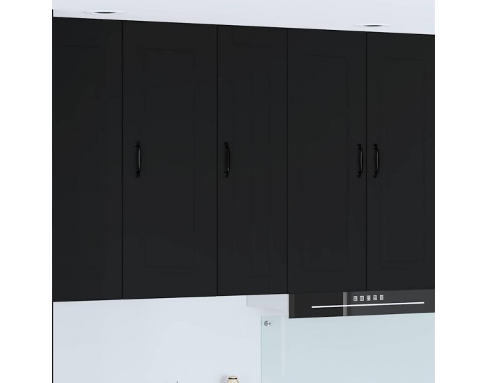 Sonata H Горен кухненски шкаф Черно 30 x 31 x 100 см Инженерно дърво