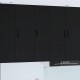 Sonata H Горен кухненски шкаф Черно 30 x 31 x 100 см Инженерно дърво