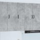 Sonata H Горен кухненски шкаф с рафт Циментено сиво 30 x 31 x 100 см