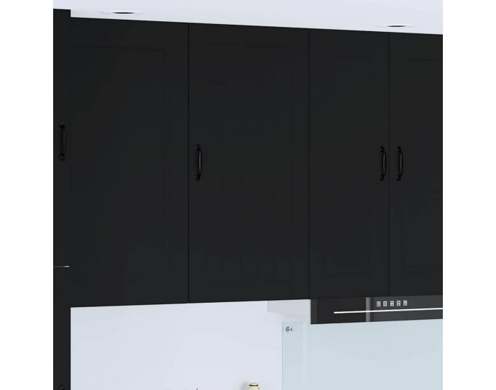 Sonata H Горен кухненски шкаф Черно 50 x 31 x 100 см Инженерно дърво