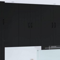 Sonata H Горен кухненски шкаф Черно 60 x 31 x 100 см Инженерно дърво - Bucătării modulare