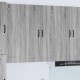 Sonata H Горен кухненски шкаф с рафт Сив Сонома 60 x 31 x 100 см