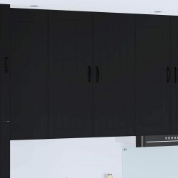 Sonata H Горен кухненски шкаф Черно 80 x 31 x 100 см Инженерно дърво - Bucătării modulare