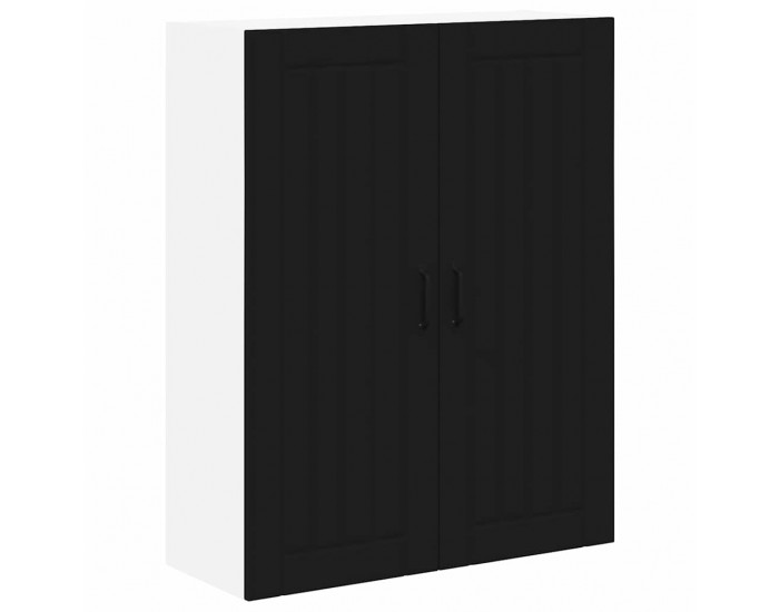 Sonata H Горен кухненски шкаф Черно 80 x 31 x 100 см Инженерно дърво