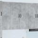 Sonata H Горен кухненски шкаф с рафт Циментено сиво 80 x 31 x 100 см