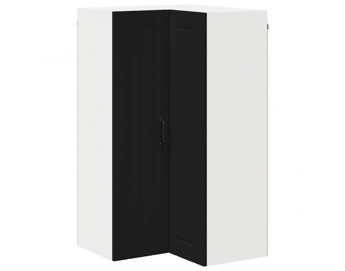 Sonata H Горен кухненски шкаф Черно 57 x 57 x 100 см Инженерно дърво