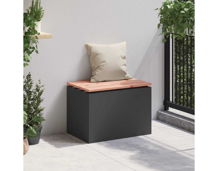 Sonata H Градинска пейка Черно 60 x 40 x 43 см