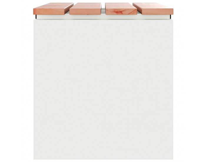 Sonata H Градинска пейка Бяло 60 x 40 x 43 см Стомана