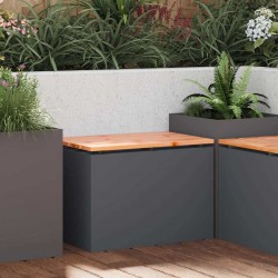 Sonata H Градинска пейка Антрацит 60 x 40 x 43 см Стомана - Canapele și bănci de grădină