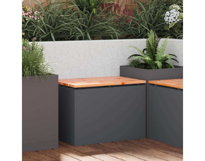 Sonata H Градинска пейка Антрацит 60 x 40 x 43 см Стомана