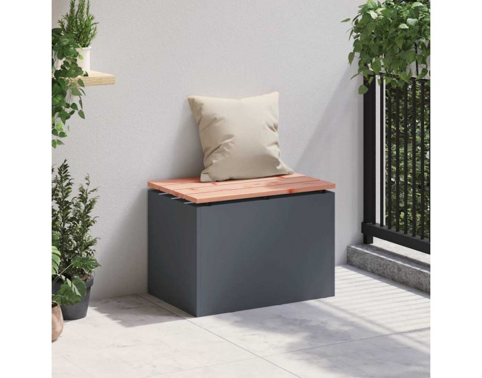 Sonata H Градинска пейка Антрацит 60 x 40 x 43 см Стомана