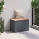 Sonata H Градинска пейка Антрацит 60 x 40 x 43 см Стомана