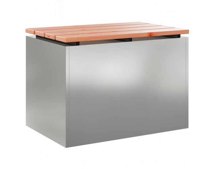 Sonata H Градинска пейка Сребрист 60 x 40 x 43 см Поцинкована стомана