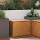 Sonata H Градинска пейка Ръждясало 60 x 40 x 43 см Патинираща стомана