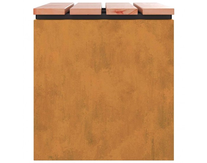 Sonata H Градинска пейка Ръждясало 60 x 40 x 43 см Патинираща стомана