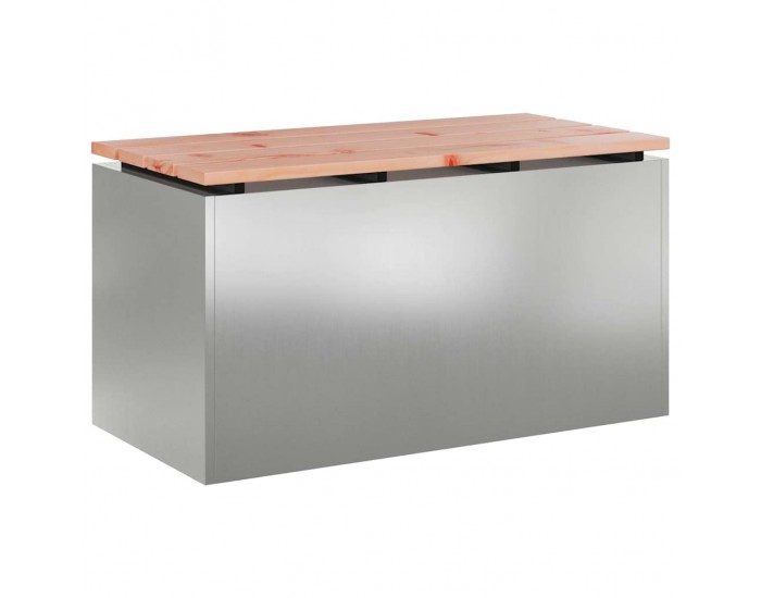 Sonata H Градинска пейка Сребрист 80 x 40 x 43 см Поцинкована стомана