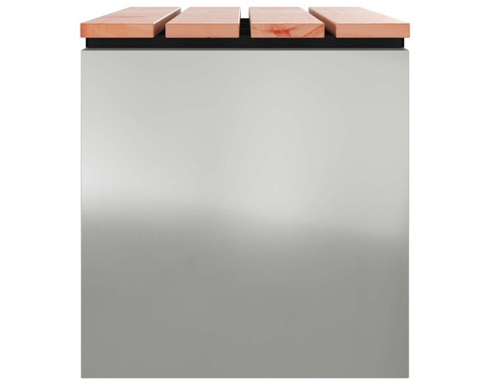 Sonata H Градинска пейка Сребрист 80 x 40 x 43 см Поцинкована стомана
