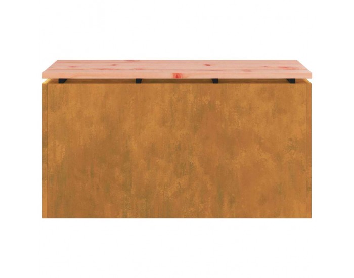 Sonata H Градинска пейка Ръждясало 80 x 40 x 43 см Патинираща стомана