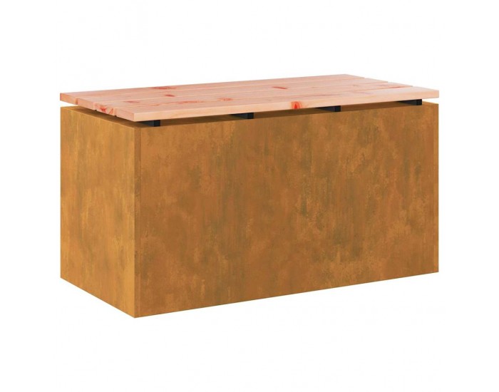 Sonata H Градинска пейка Ръждясало 80 x 40 x 43 см Патинираща стомана