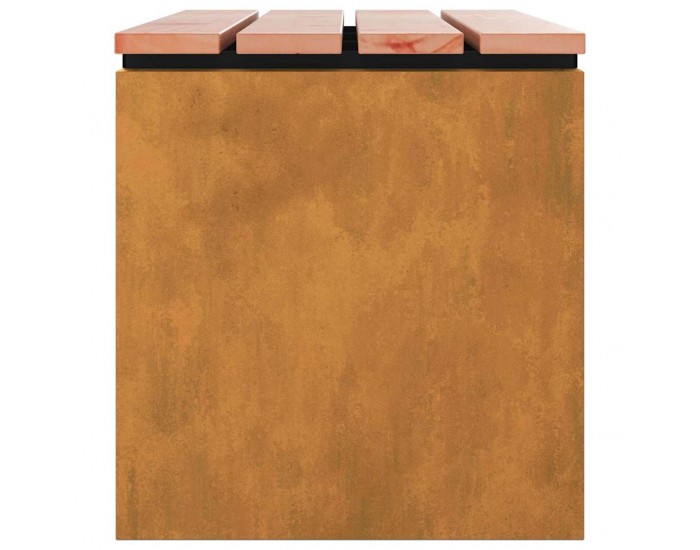 Sonata H Градинска пейка Ръждясало 80 x 40 x 43 см Патинираща стомана