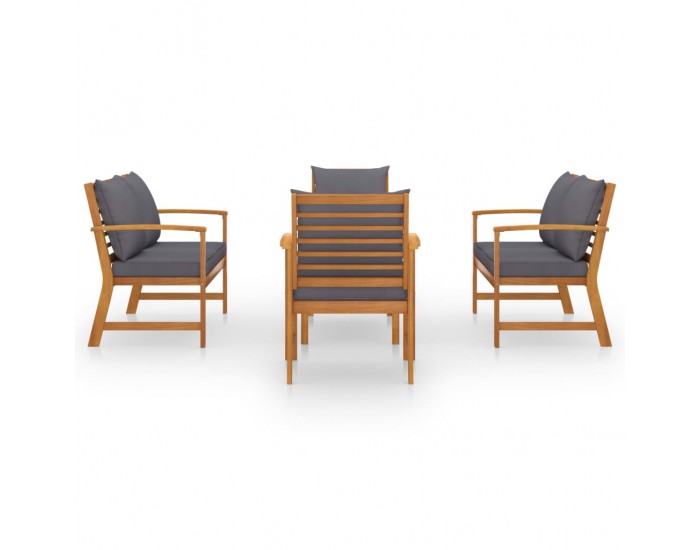 Sonata Set mobilier de grădină cu perne, 5 piese, lemn masiv acacia