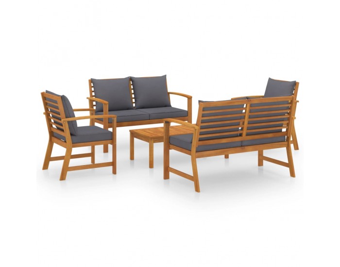 Sonata Set mobilier de grădină cu perne, 5 piese, lemn masiv acacia