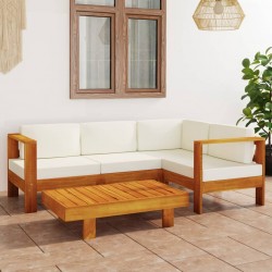 Sonata H Градински комплект с възглавници, 5 части, 100x60 см, акациево дърво - Seturi pentru exterior
