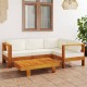 Sonata Set fotoliu de grădină cu 5 piese și perne, 100x60 cm, lemn de salcâm