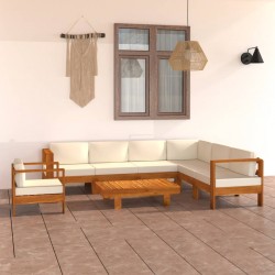 Sonata H Градински комплект с възглавници, 8 части, 100x60 см, акациево дърво - Seturi pentru exterior