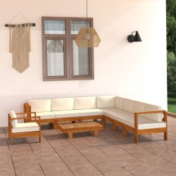 Sonata H Градински комплект с възглавници, 9 части, 100x60 см, акациево дърво - Seturi pentru exterior