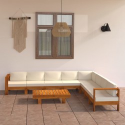 Sonata H Градински комплект с възглавници, 9 части, 100x60 см, акациево дърво - Seturi pentru exterior