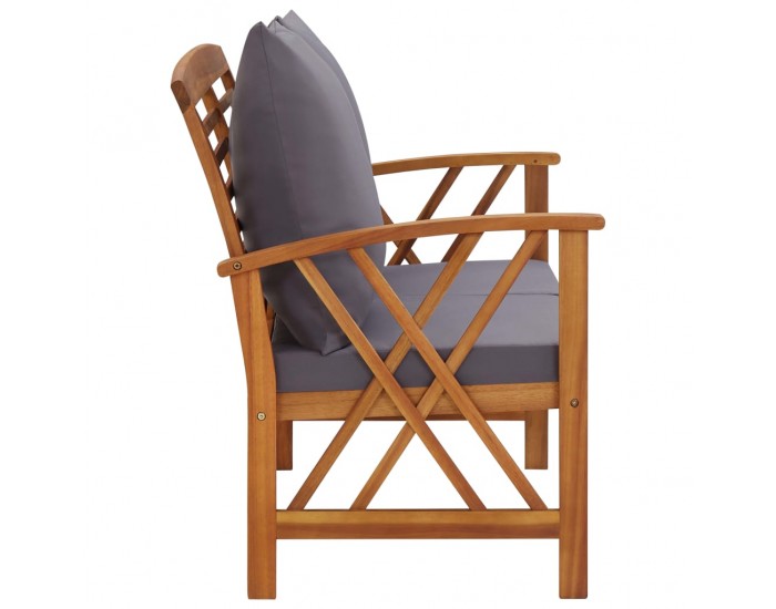 Sonata Set mobilier grădină cu perne, 3 piese, lemn masiv de acacia