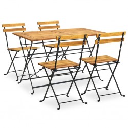Sonata Set mobilier de exterior pliabil, 5 piese, lemn masiv de acacia