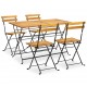 Sonata Set mobilier de exterior pliabil, 5 piese, lemn masiv de acacia