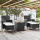 Sonata Set mobilier bistro grădină 5 piese negru poliratan și sticlă