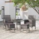 Sonata Set mobilier de grădină, 5 piese, gri, poliratan