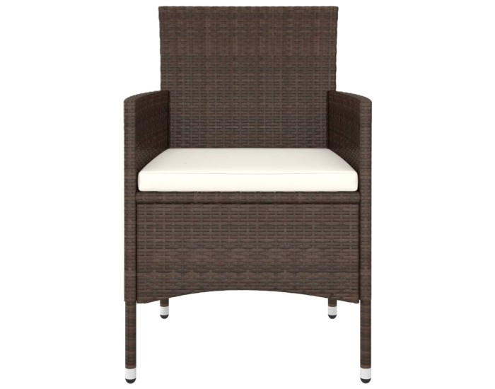 Sonata Set mobilier de grădină, 5 piese, maro, poliratan