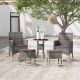 Sonata Set mobilier de grădină, 5 piese, gri, poliratan