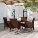 Sonata Set mobilier de grădină, 5 piese, maro, poliratan