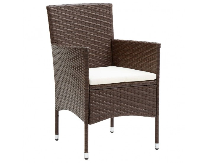 Sonata Set mobilier de grădină, 5 piese, maro, poliratan