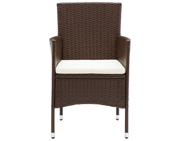 Sonata Set mobilier de grădină, 5 piese, maro, poliratan