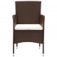 Sonata Set mobilier de grădină, 5 piese, maro, poliratan