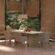 Sonata H Градински трапезен комплект, 7 части, кафяв полиратан