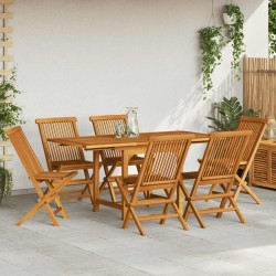 Sonata H Градински трапезен комплект, 7 части, тиково дърво масив - Seturi pentru exterior