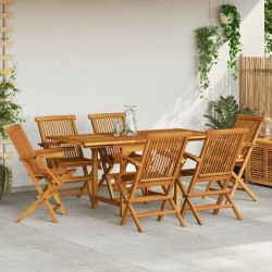Sonata H Градински трапезен комплект, 7 части, тиково дърво масив - Seturi pentru exterior