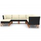 Sonata Set mobilier de grădină cu perne, 9 piese, negru, poliratan