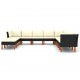 Sonata Set mobilier de grădină cu perne, 12 piese, negru, poliratan