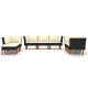 Sonata Set mobilier de grădină cu perne, 9 piese, negru, poliratan
